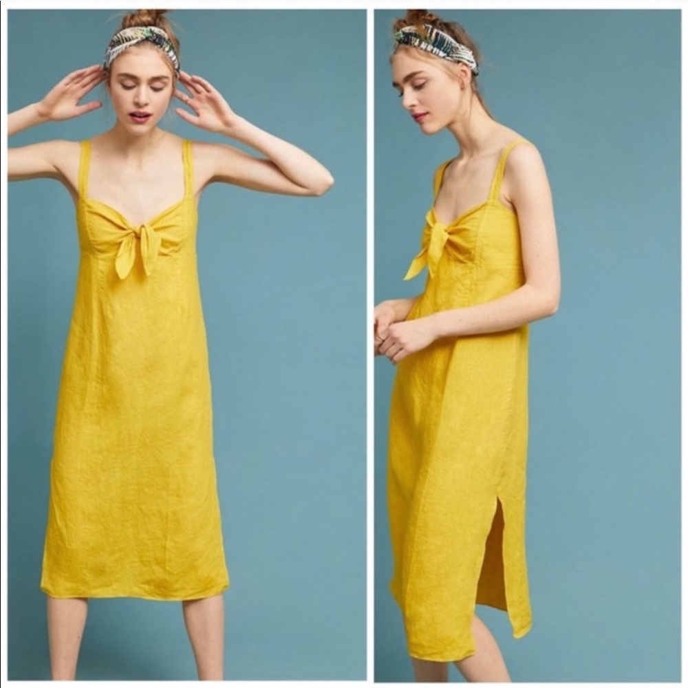 Anthropologie Chetwyn Linen Dress